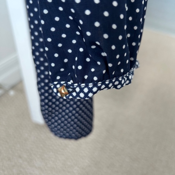 Navy Polka Dot Women's Top - Picture 6 of 8